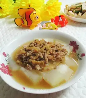 Squeeze the raisin and steam the melon