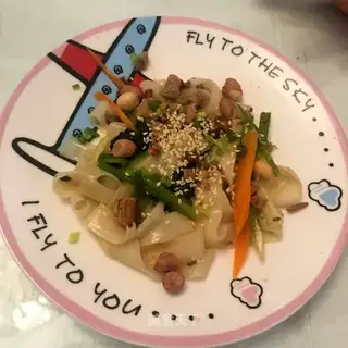Spam with mushroom sauce