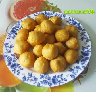 A fried chicken meatball
