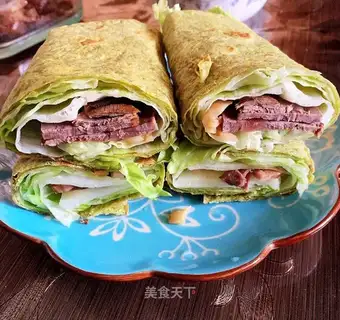 Vegetable beef burrito