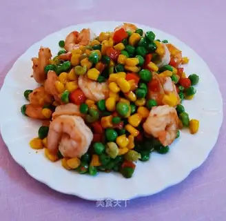 Shrimp fried vegetables