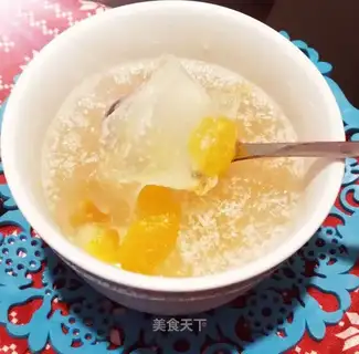 Orange coconut pudding