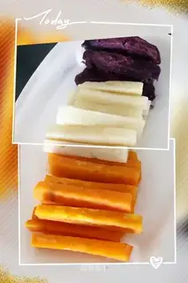 Three-coloured mountain fries