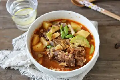Cows' spinal soup