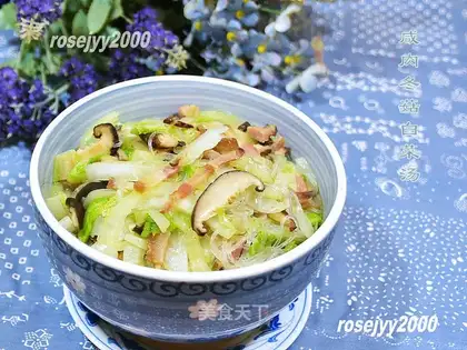 Salted mushroom soup