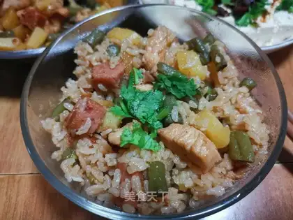 Chicken bean bean rice
