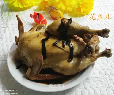Hot chicken with a hot pan