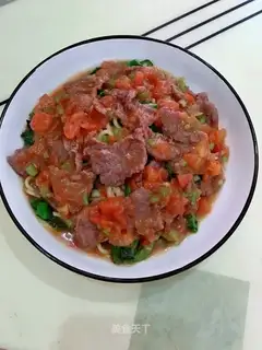 Wet beef noodles
