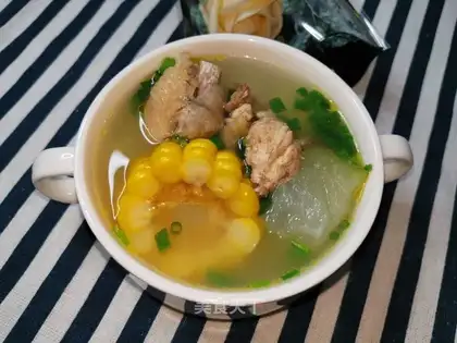 Pumpkin corn chicken soup