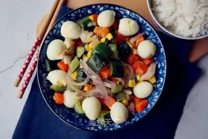 Nutritional 7-coloured quail eggs