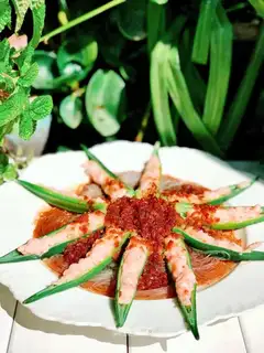 Autumn fan shrimp