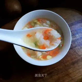 Shrimp carrot congee