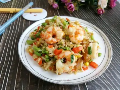 Shrimp greasy rice