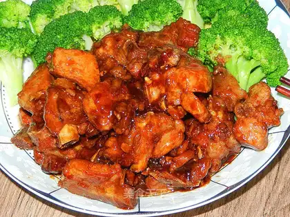 Red sugar vinegar ribs