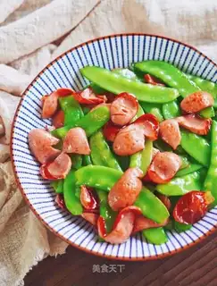 Dutch bean fried table sausage