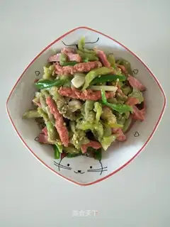 Chicken sausage fried eggplant
