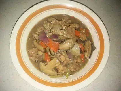 Chicken leg of mushrooms