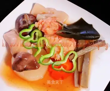 Japanese-style mixed vegetables cooked in Beijing