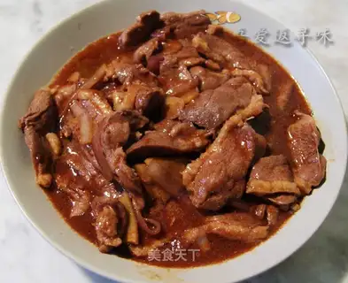 stir-fried duck with seafood sauce