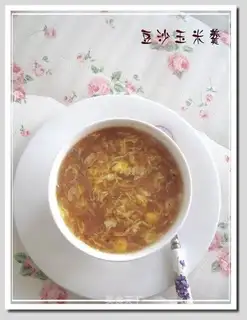 Corn soup with bean paste