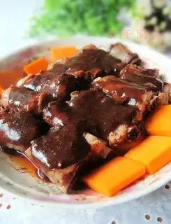 Steamed pork ribs with black bean sauce