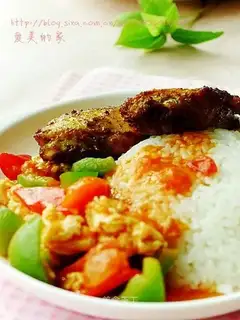 Curry roasted fin rice