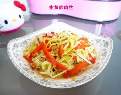 stir-fried shredded pork with leek
