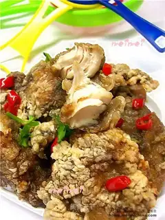 Pepper fried chicken nuggets