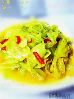 Indian style hand-shredded cabbage