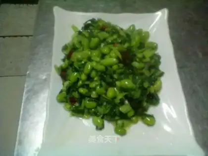 emerald green edamame rice