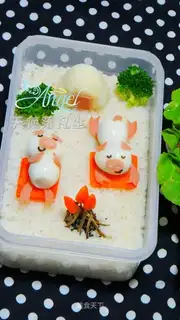 Piglet camping bento
