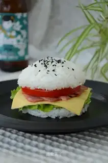 A mustard burger