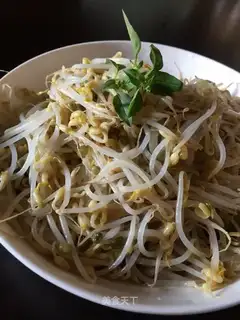 The green bean sprouts
