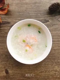 Celery shrimp congee