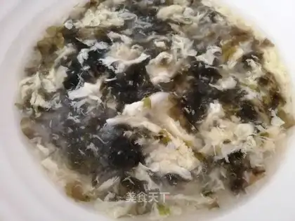 Purple egg soup