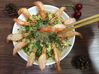 Garlic fan shrimp