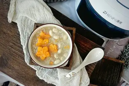 Potato rice peanut congee