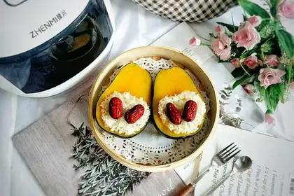 Red-tree rice steamed pumpkins