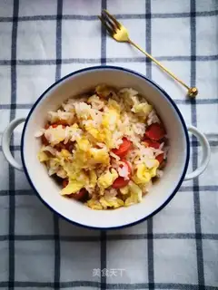 Ham sausage egg fried rice
