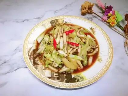 The cabbage is fired