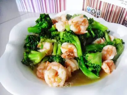 Shrimp ball broccoli