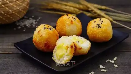 Cream-covered rice
