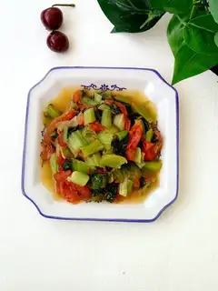 Tomato fried cabbage