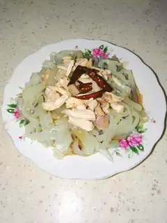 Chicken silk with pink skin