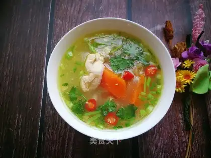 Carrot, chicken soup