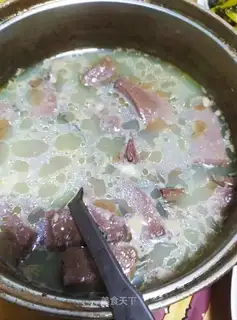Duck blood soup