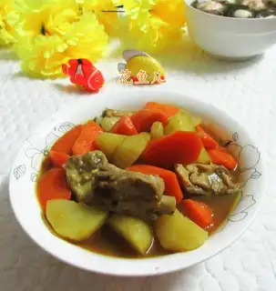 Curry steak carrot potatoes
