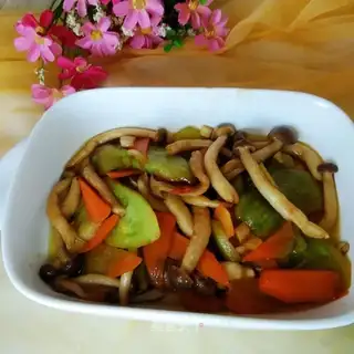 cucumber carrots for crab mushrooms