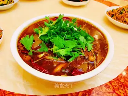 A boiled catfish