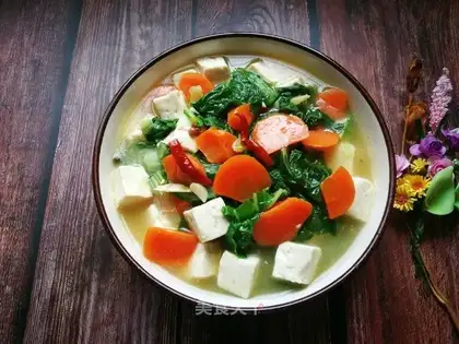 Carrot, cabbage, tofu
